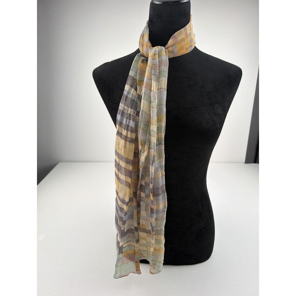 Echo Silk Chiffon Scarf Sheer Lightweight Boho